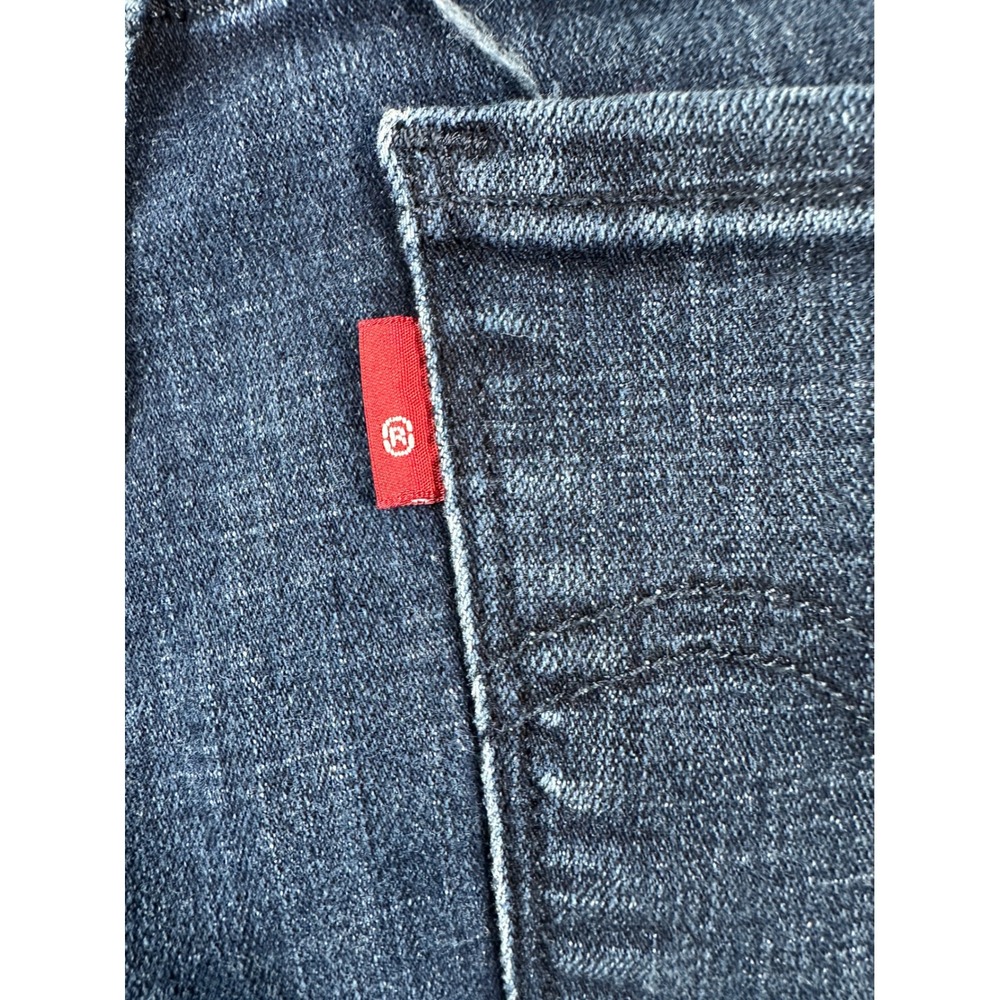 Levi's 505 Straight Leg Denim Jeans Womens Sz 27x29 Dark Wash Classic Mid Rise - Picture 9 of 10